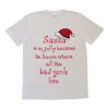 New Funny Adult Xmas Christmas T Shirt Tee Mens Womens 100% Cotton Jolly Ugly, Santa is Jolly – M