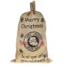 50x70cm Canvas Hessian Christmas Santa Sack Xmas Stocking Reindeer Kids Gift Bag, 50x80cm Hessian – Merry Christmas