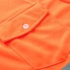 HI VIS Long Sleeve Workwear Shirt w Reflective Tape Cool Dry Safety Polo 2 Tone, Fluoro Orange / Navy – XL