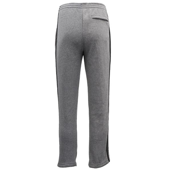 Men’s Fleece Casual Sports Track Pants w Zip Pocket Striped Sweat Trousers S-6XL, Dark Grey – S