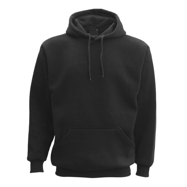 Adult Unisex Men’s Basic Plain Hoodie Pullover Sweater Sweatshirt Jumper XS-8XL, Black – S