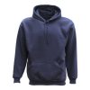 Adult Unisex Men’s Basic Plain Hoodie Pullover Sweater Sweatshirt Jumper XS-8XL, Navy – S