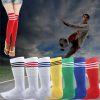 Mens Womens Sports Breathable Tube Long High Socks Knee Warm Casual Footy Soccer – Black