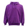 Adult Unisex Men’s Basic Plain Hoodie Pullover Sweater Sweatshirt Jumper XS-8XL, Purple – 2XL