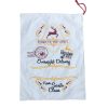 50x70cm Canvas Hessian Christmas Santa Sack Xmas Stocking Reindeer Kids Gift Bag, Cream – Sleigh Mail (2)