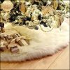 60/78/90/122cm Christmas Snow Plush Tree Skirt Xmas Base Floor Mat Cover Decor, 78cm (30.7″)