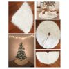 60/78/90/122cm Christmas Snow Plush Tree Skirt Xmas Base Floor Mat Cover Decor, 78cm (30.7″)