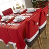 Christmas Chair Covers Tablecloth Runner Decoration Xmas Dinner Party Santa Gift, Table Runner (34 x 176cm)