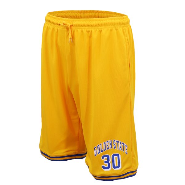 Men’s Basketball Sports Shorts Gym Jogging Swim Board Boxing Sweat Casual Pants, Yellow – Los Angeles 24 – S