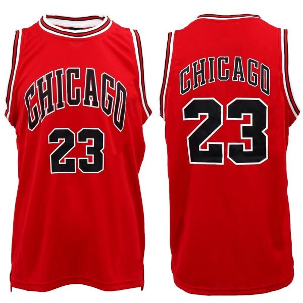 New Men’s Basketball Jersey Sports T Shirt Tee Vest Tops Gym Chicago Los Angeles, Red – Chicago 23 – S