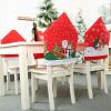 10x Christmas Chair Covers Dinner Table Santa Hat Snowman Home Décor Ornaments, Snowman (10 Chair Covers)