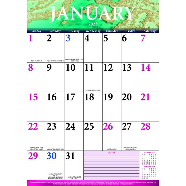 Big Grid 2023 Rectangle Wall Calendar 16 Months Planner New Year Christmas Gift