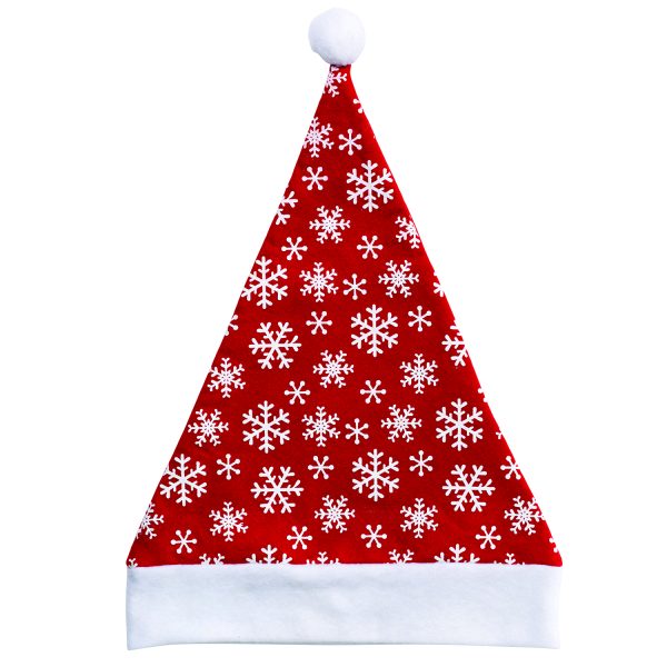 Christmas Unisex Adults Kids Novelty Hat Xmas Party Cap Santa Costume Dress Up, Santa Hat – Snowflakes