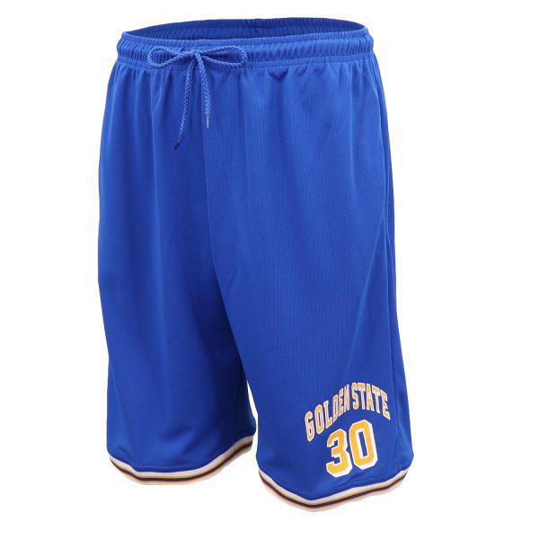 Men’s Basketball Sports Shorts Gym Jogging Swim Board Boxing Sweat Casual Pants, Blue – Golden State 30 – 2XL