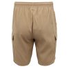 Men’s Cargo Shorts 4 Pockets Cascual Work Trousers Active Pants Elastic Waist, Khaki – M