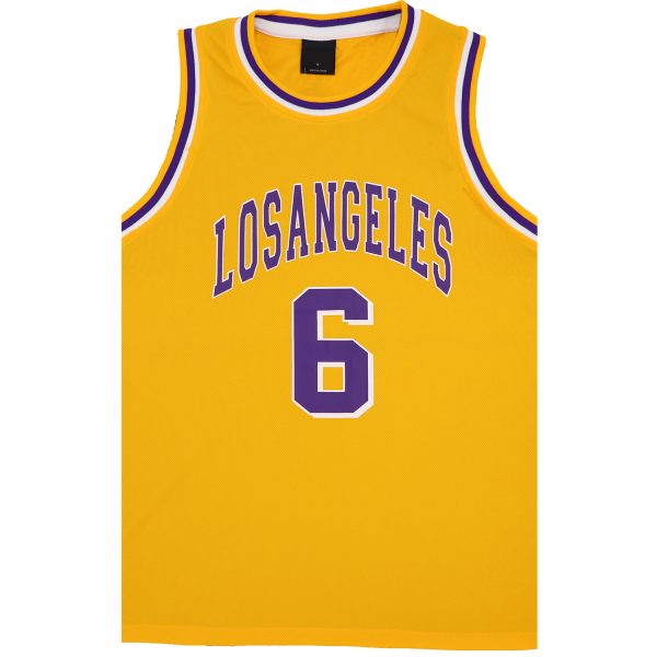 Kid’s Basketball Jersey Tank Boys Sports T Shirt Tee Singlet Tops Los Angeles, Yellow – Los Angeles 6 – 2