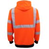 HI VIS Hooded Safety Jumper Hoodie Sweatshirt Tradie Workwear Fleece Jacket Coat, Fluro Yellow – XS