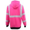 HI VIS Hooded Safety Jumper Hoodie Sweatshirt Tradie Workwear Fleece Jacket Coat, Fluro Yellow – XS