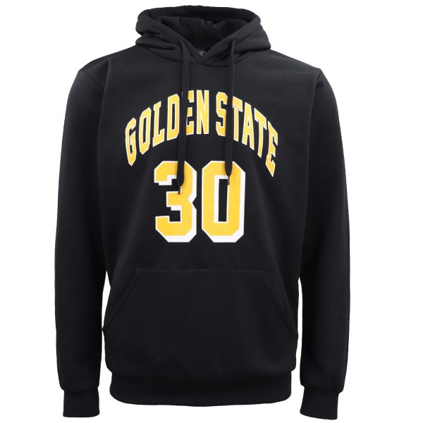 Men’s Fleece Pullover Hoodie Jacket Sports Jumper Jersey Chicago Golden State, Blue – Golden State 30 – XS