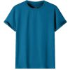 Adult 100% Cotton T-Shirt Unisex Men’s Basic Plain Blank Crew Tee Tops Shirts, Aqua – S