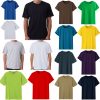 Adult 100% Cotton T-Shirt Unisex Men’s Basic Plain Blank Crew Tee Tops Shirts, Aqua – S