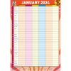 Family Organiser – 2024 Rectangle Wall Calendar 13 Months Planner Home Schedule