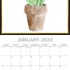 Succulents – 2024 Square Wall Calendar 16 Months Arts Planner Xmas New Year Gift