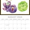 Succulents – 2024 Square Wall Calendar 16 Months Arts Planner Xmas New Year Gift