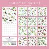 Beauty of Nature 2024 Square Wall Calendar 16 Month Floral Planner New Year Gift