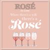 Rose – 2024 Square Wall Calendar 16 Month Food Planner Wine Beer Planner Gift