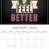 Wine Signs – 2024 Square Wall Calendar 16 Months Planner Christmas New Year Gift