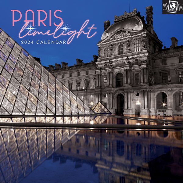 Paris Limelight – 2024 Square Wall Calendar 16 Months Planner Xmas New Year Gift