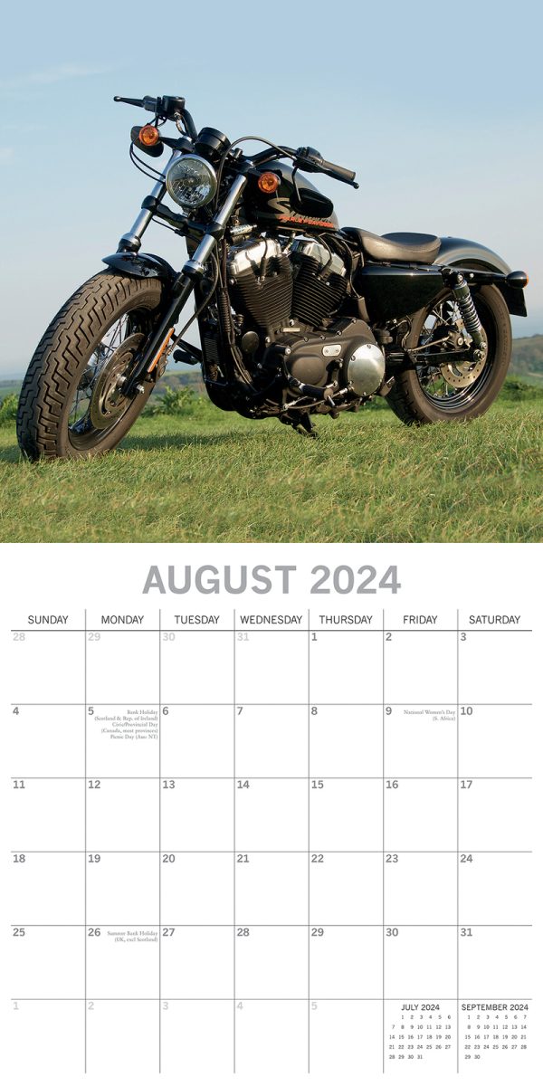 Harleys – 2024 Square Wall Calendar 16 Months Premium Planner Xmas New Year Gift