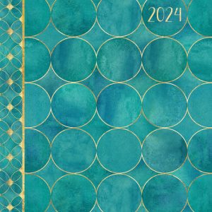 Turquoise - 2024 A5 Padded Cover Diary Premium Planner Book Xmas New Year Gift