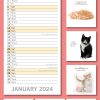 Cute Kittens – 2024 Slimline Slim Wall Calendar Hanging Planner New Year Gift