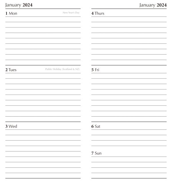 Daydreams – 2024 Premium A6 Flexi Pocket Diary Planner Christmas New Year Gift