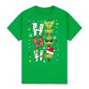 100% Cotton Christmas T-shirt Adult Unisex Tee Tops Funny Santa Party Custume, Shrek (Green) – S