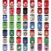 8x Christmas Stubby Stubbie Holders Beer Bottle Drink Can Cooler Santa Reindeer, G