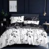 Tree Reversible Quilt/Doona/Duvet Cover Set – Black – DOUBLE