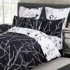 Tree Reversible Quilt/Doona/Duvet Cover Set – Black – DOUBLE