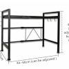 Adjustable Width & Height Microwave Shelf Black