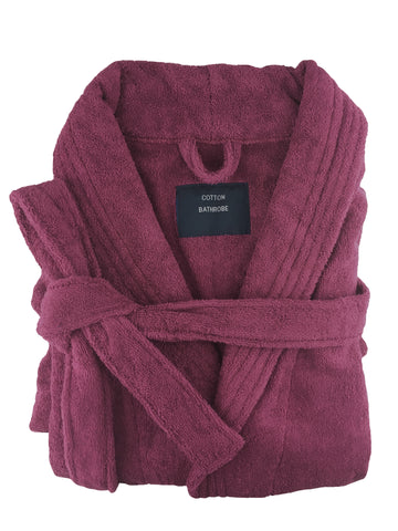 small medium egyptian cotton terry toweling bathrobe baby – Burgundy