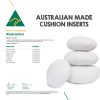 Four Pack 50cm Aus Made Round Hotel Cushion Inserts Premium Memory Resistant Filling