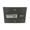 Signature Leather Money Clip Card Case with Monogrammed Design One Size Women