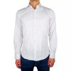 Milano Solid Color Satin Shirt 40 IT Men