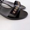 Authentic Salvatore Ferragamo Tremiti Black Leather Sandals 35.5 EU Women