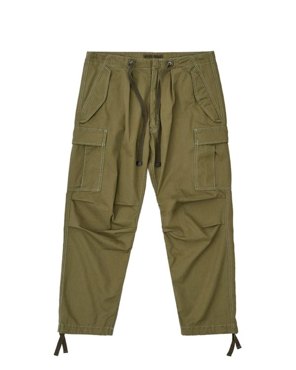 Relaxed Fit Cargo Trousers with Adjustable Waist and Hem Men – W32 US