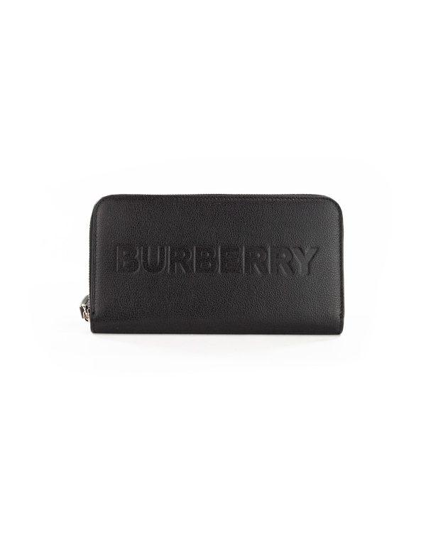 Burberry Elmore Black Branded Logo Clutch Wallet One Size Women