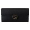 Gucci Wallet with Interlocking GG Snap in Grainy Leather One Size Women