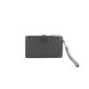 Michael Kors Double Zip Wristlet Wallet with Button Closure One Size Women